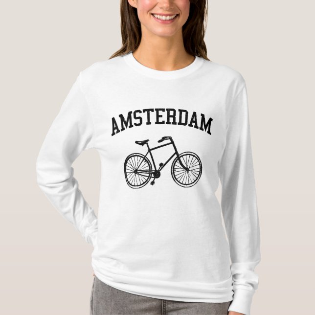 Camiseta Ámsterdam - Holanda - Holanda Regalo de bicicletas (Anverso)