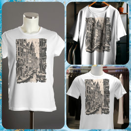 Camiseta Amsterdam Holland Vintage Canal House Viajes