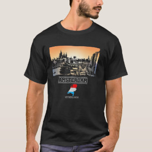 Camiseta amsterdam netherlands Skyline Vacation Souvenir ci