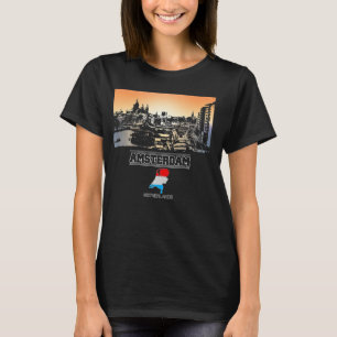 Camiseta amsterdam netherlands Skyline Vacation Souvenir ci