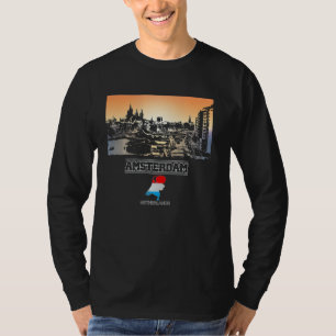 Camiseta amsterdam netherlands Skyline Vacation Souvenir ci