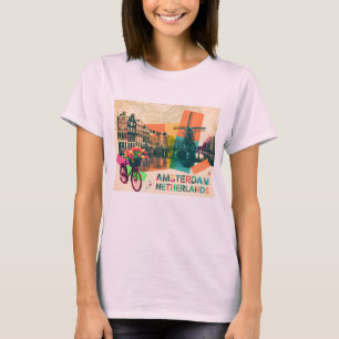 Camiseta Ámsterdam Países Bajos Canal Arte Pop Viajes Vinta