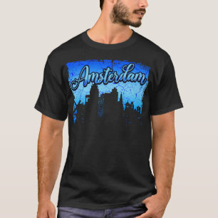 Camiseta Ámsterdam Países Bajos Holanda City Skyline 3
