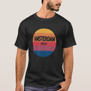 Camiseta Amsterdam Países Bajos Retro Sunset Souvenir