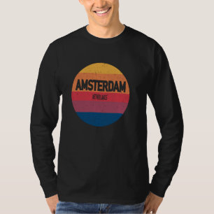 Camiseta Amsterdam Países Bajos Retro Sunset Souvenir