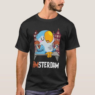 Camiseta Amsterdam Parakeet Mushroom Holland The Netherland