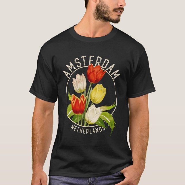 Camiseta Amsterdam Tulip Festival - Países Bajos Bulb (Anverso)