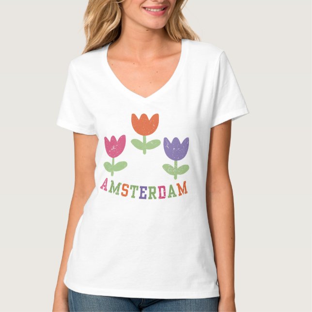 Camiseta Amsterdam Tulips (Anverso)