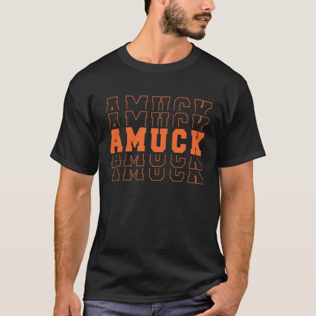 Camiseta AMUCK AMUCK AMUCK en la garrapata de Halloween api (Anverso)