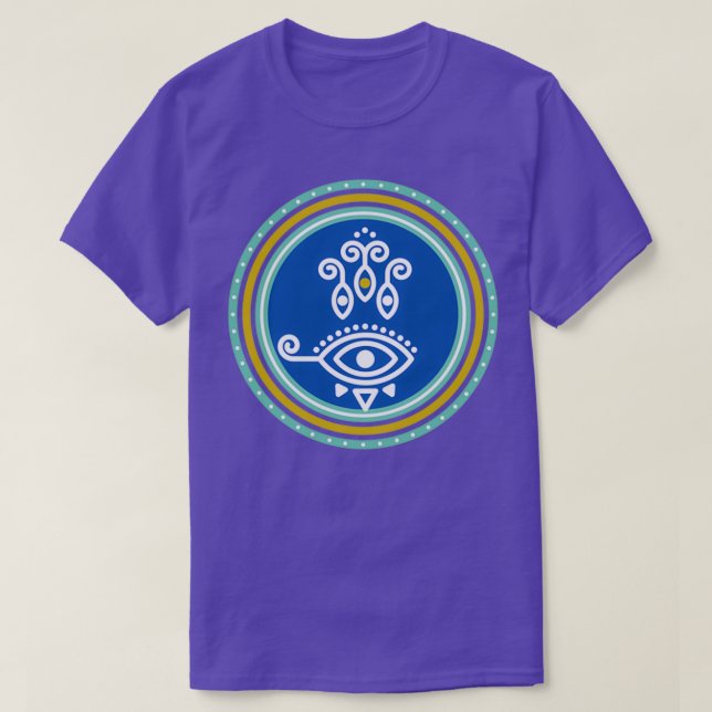 Camiseta Amulet de ojos azules (Diseño del anverso)