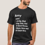 Camiseta Amy Definition Personalized Funny Birthday Gift Id<br><div class="desc">Guay y el lindo "Amy" de arte de definición de amor es un regalo perfecto para cualquier mujer que quieras sorprender. Perfecto para usted o como regalo a su chica favorito. ¡Agarra el diseño ahora!</div>