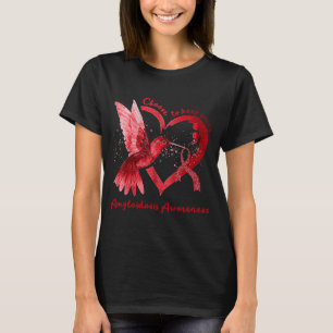 Camiseta Amyloidosis Conciencia Hummingbird Ribbon Semicolo