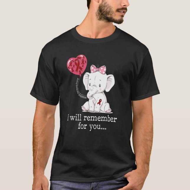 Camiseta Amyloidosis Sensibilización Elefante (Anverso)