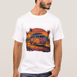 Camiseta An artistic depiction of a retro VW bus