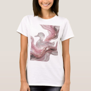 Camiseta AN ELEGANT SWAN Diseño de cita en plata atrevida