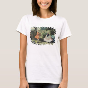 Camiseta An ornamental garden with a young girl dancing to