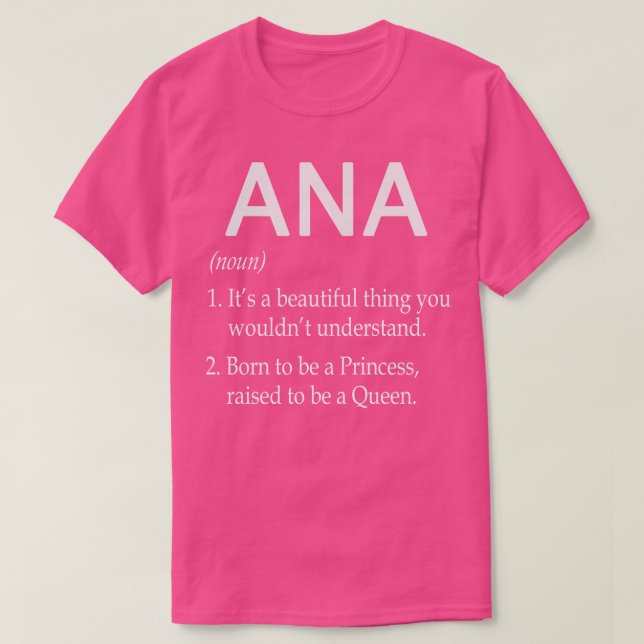Camiseta Ana Name Gift (Diseño del anverso)