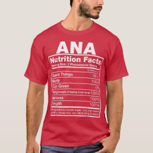 Camiseta Ana Nutrition Hacts Ana Nombre Cumpleaños