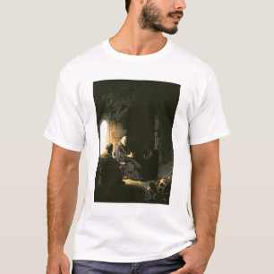 Camiseta Ana y el Tobit ciego, c.1630 (aceite en el panel)