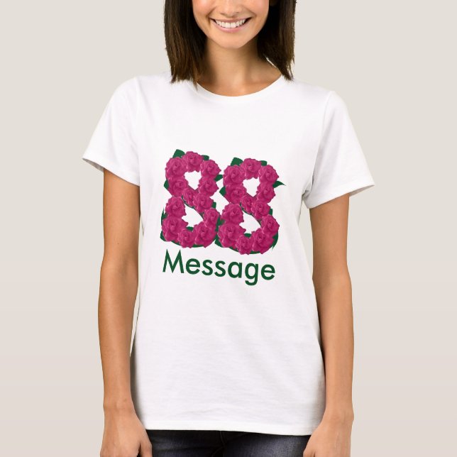 Camiseta Añada el 88.o cumpleaños del texto 88 de encargo (Anverso)