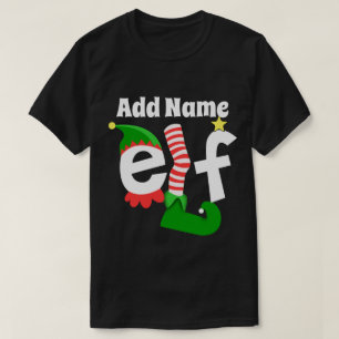 Camiseta Añada el nombre el navidad del duende - modificad
