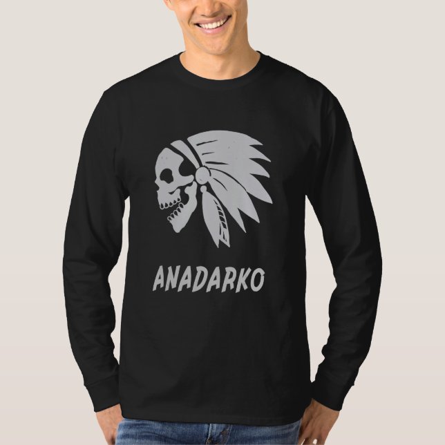 Camiseta Anadarko Native American Indian Born Freedom Evil  (Anverso)