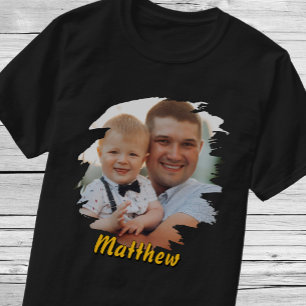 Camiseta Añade tu retrato y nombre. Regalo personalizado pe