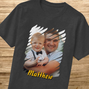 Camiseta Añade tu retrato y nombre. Regalo personalizado pe