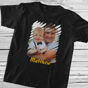 Camiseta Añade tu retrato y nombre. Regalo personalizado pe