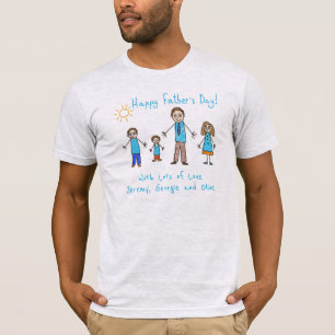 Camiseta Añadir el Día del Padre de la Obra de Tu Hijo