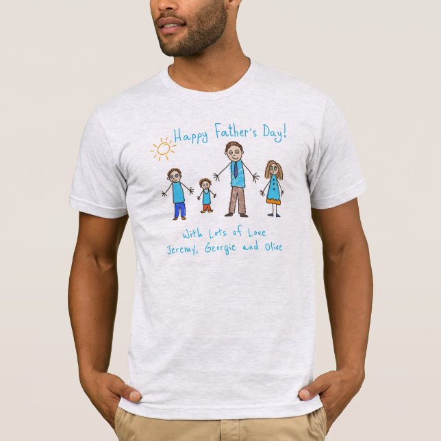 Camiseta Añadir el Día del Padre de la Obra de Tu Hijo (Anverso)