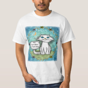 Camiseta Añadir el gato de las gafas de texto