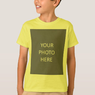 Camiseta Añadir el logotipo de la foto de la imagen amarill