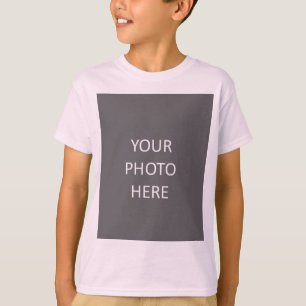 Camiseta Añadir el logotipo de la imagen color rosa pálido