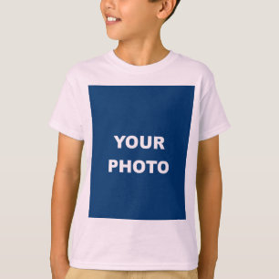 Camiseta Añadir el logotipo de la imagen color rosa pálido