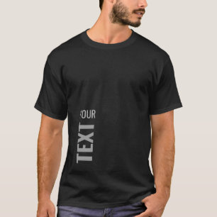 Camiseta Añadir el texto aquí plantilla hombres arriba negr