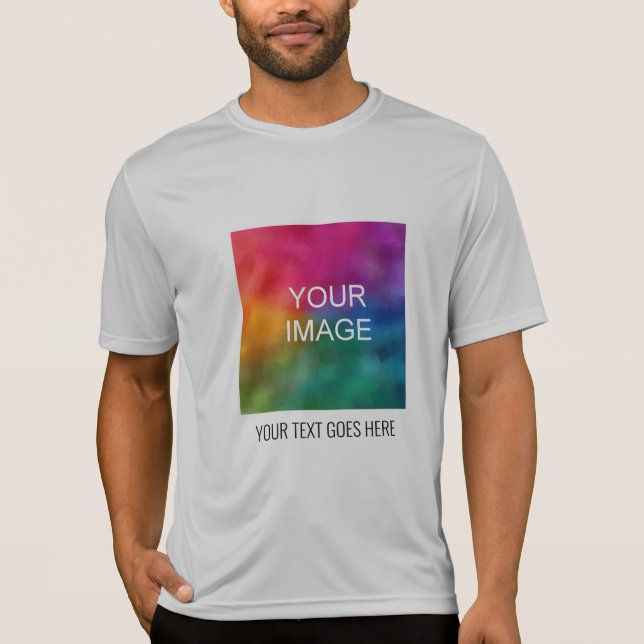 Camiseta Añadir el texto de imagen aquí Mens Activewear Spo (Anverso)