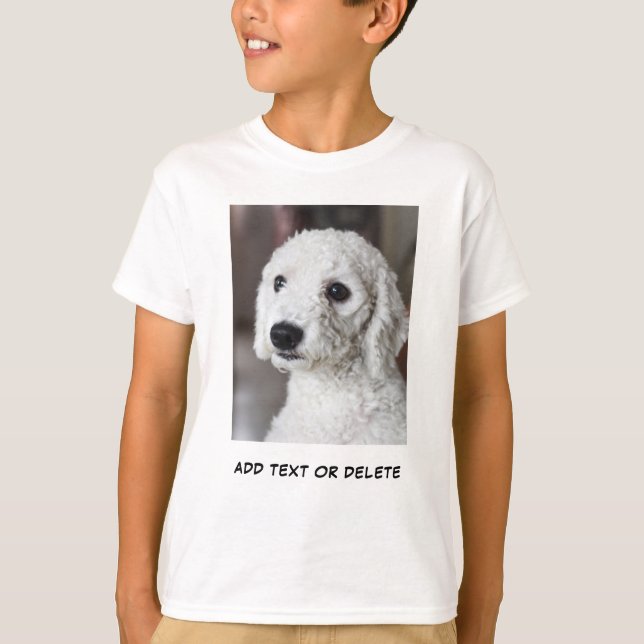 Camiseta Añadir imágenes fotográficas y niños con texto (Anverso)