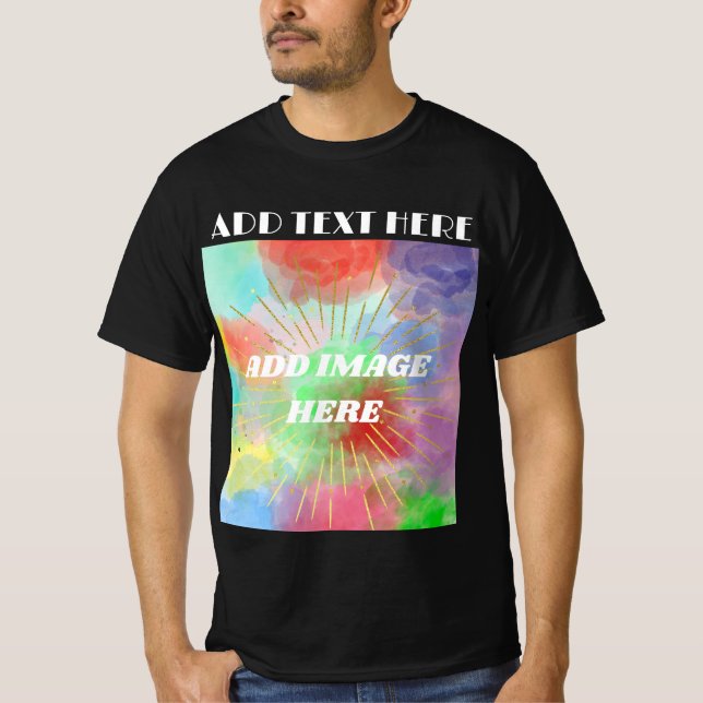 Camiseta Añadir la imagen del logotipo de texto Doble cara  (Anverso)