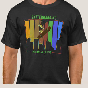 Camiseta Añadir nombre a Skateboarding de texto en la escen