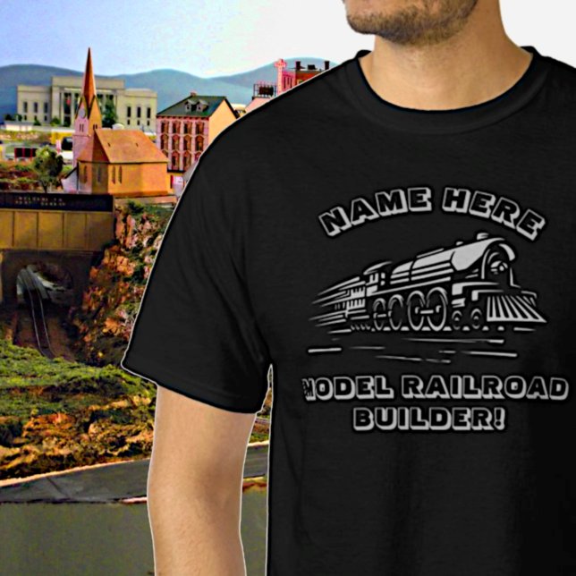 Camiseta Añadir nombre a su modelo de TEXTO Tren del constr (Subido por el creador)