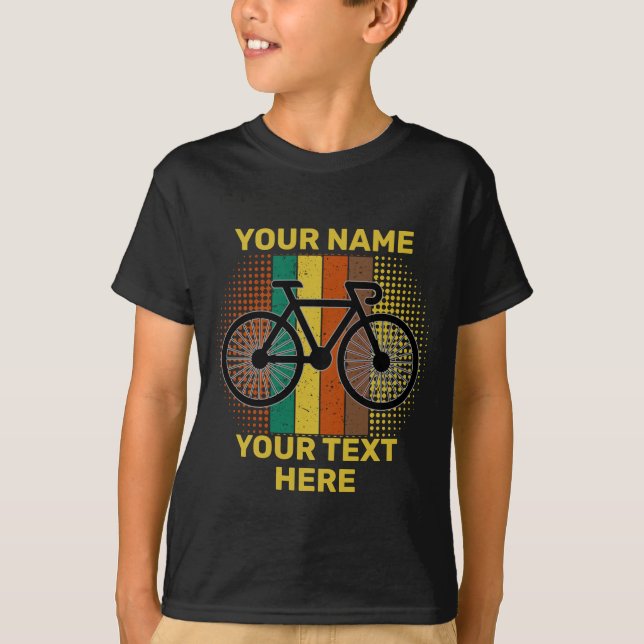Camiseta Añadir nombre cambiar bicicleta de texto (Anverso)