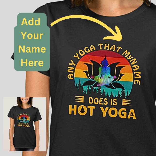Camiseta Añadir nombre cambiar texto Cualquier yoga es dive (Subido por el creador)