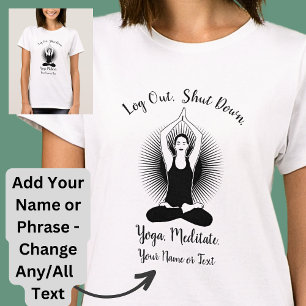 Camiseta Añadir nombre cambiar todo el texto cerrar sesión 