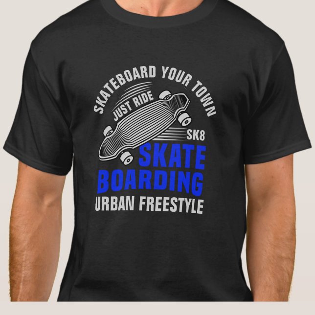 Camiseta Añadir nombre de ciudad texto Skateboard estilo ur (Subido por el creador)