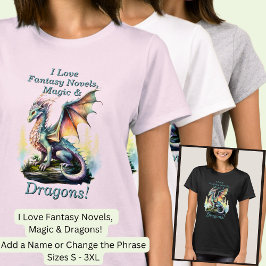 Camiseta Añadir nombre de texto, amar las novelas fantasmas