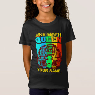 Camiseta Añadir nombre de texto Junetdecimo Reina negra Afr