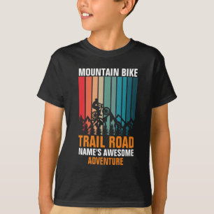 Camiseta Añadir nombre Editar texto Ruta de la bicicleta de