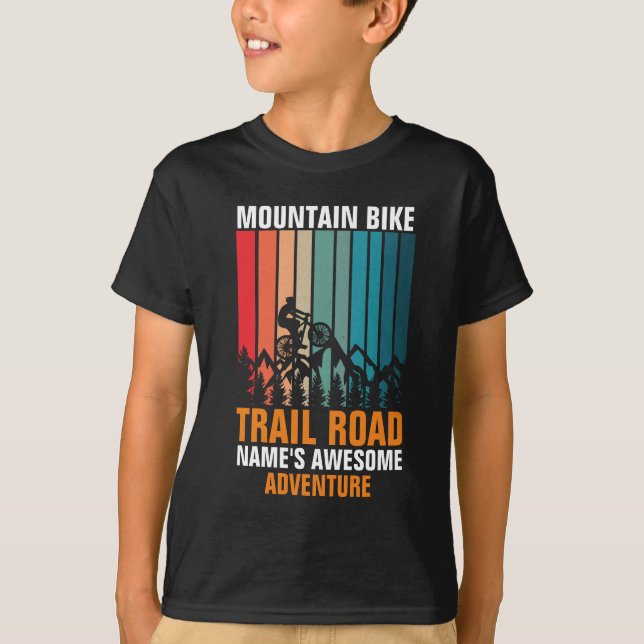 Camiseta Añadir nombre Editar texto Ruta de la bicicleta de (Anverso)