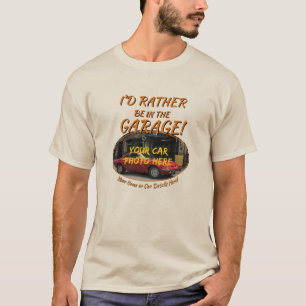 Camiseta Añadir nombre, foto de su auto, texto, más bien es